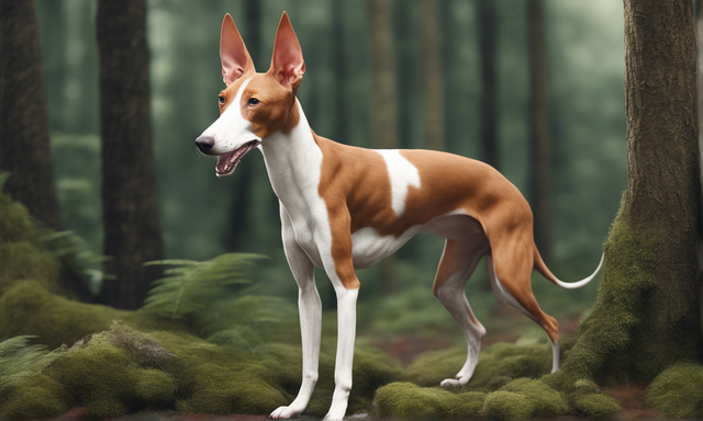 a-realistic-3d-with-hig-details-ibizan-hound-in-the-forest